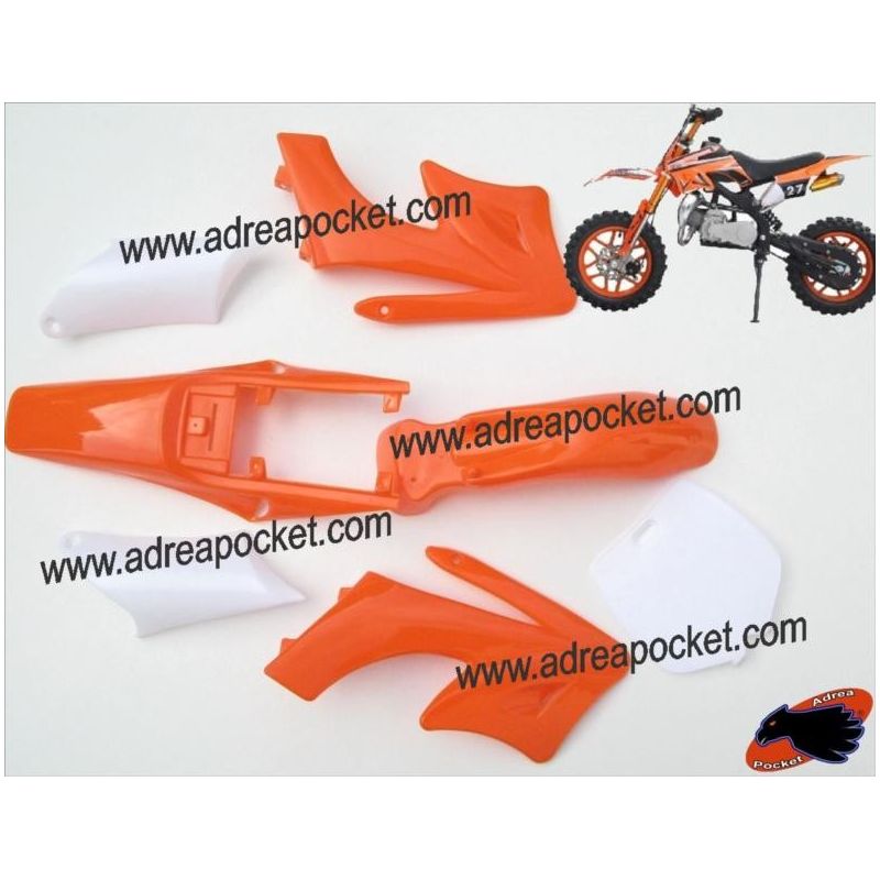 Kit Carénage Orange Type 2 Pocket Bike Cross 49cc - AdreaPocket